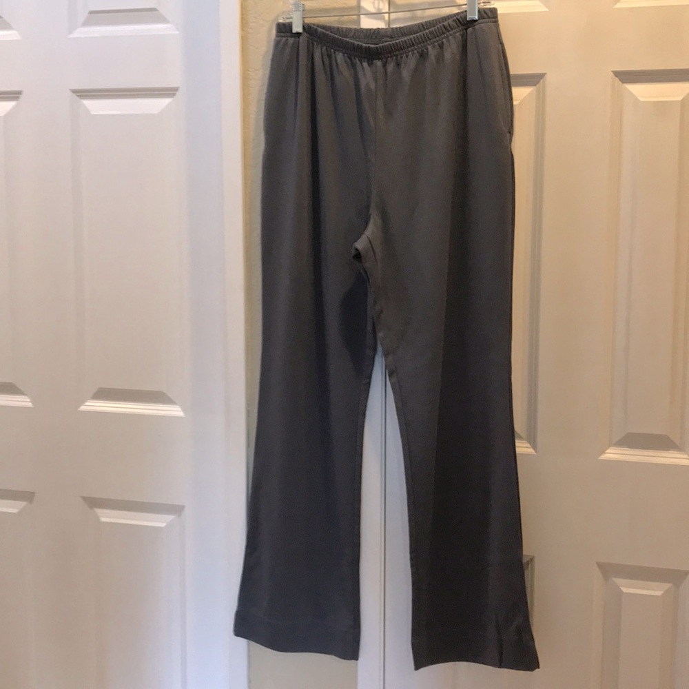 New, gray knit pants.